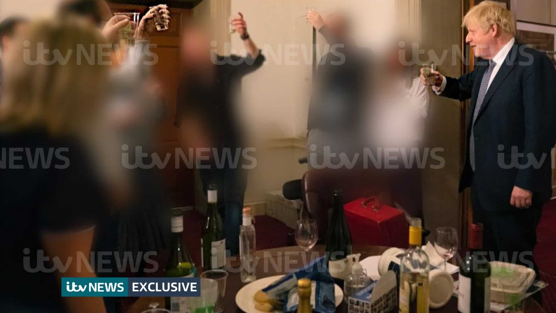 Johnson accused of misleading parliament over images showing him drinking at leaving do