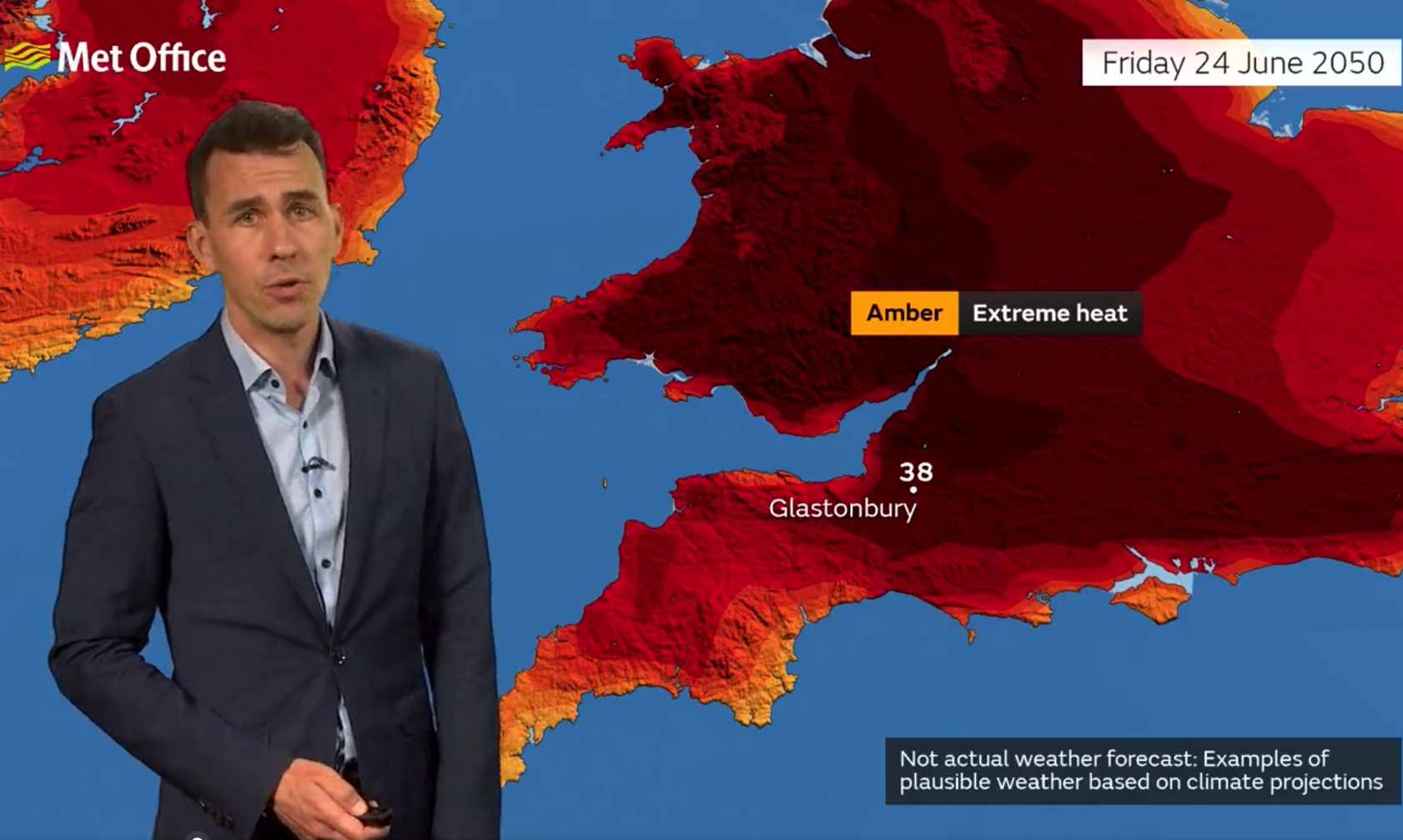 Met Office forecasts extreme heat conditions for Glastonbury 2050