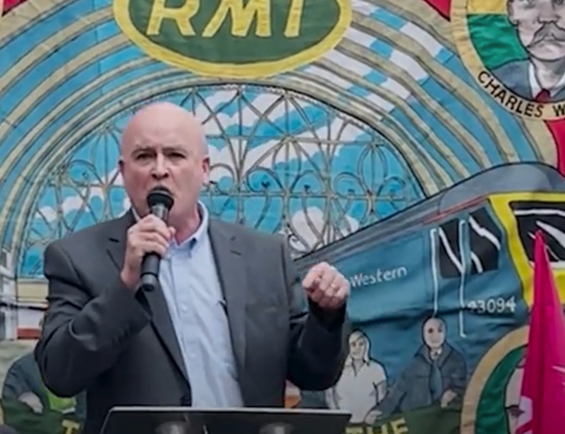 ‘Workers have been inspired’: Mick Lynch reflects on historic week as he addresses rally in King’s Cross