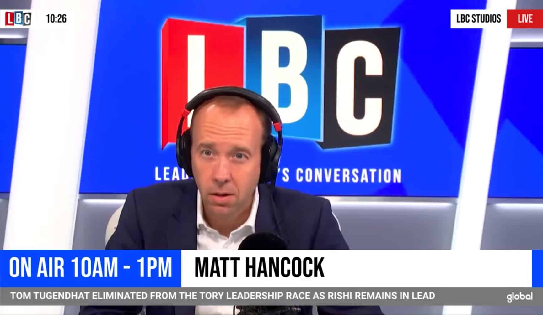 Matt Hancock’s LBC show gets off to a rocky start