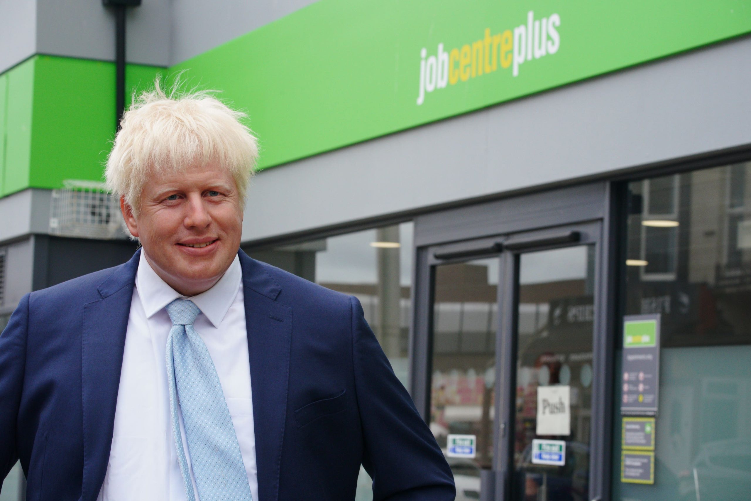 In Pics: Boris Johnson waxwork appears outside jobcentre as PM quits as Tory leader