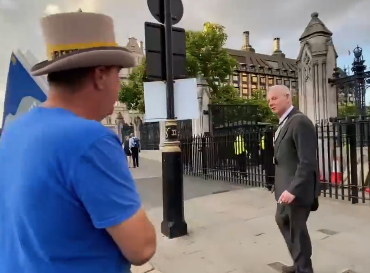 Watch: Instant karma? Senior Tory walks into lamppost after defending government