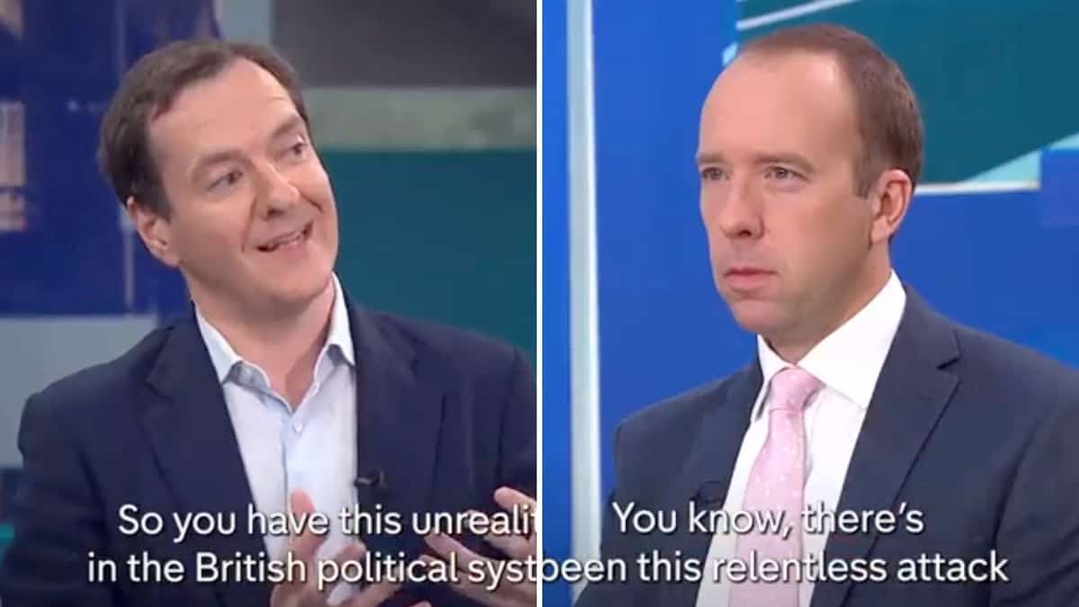 Matt Hancock looks shellshocked as George Osborne outlines the havoc wrought by Brexit