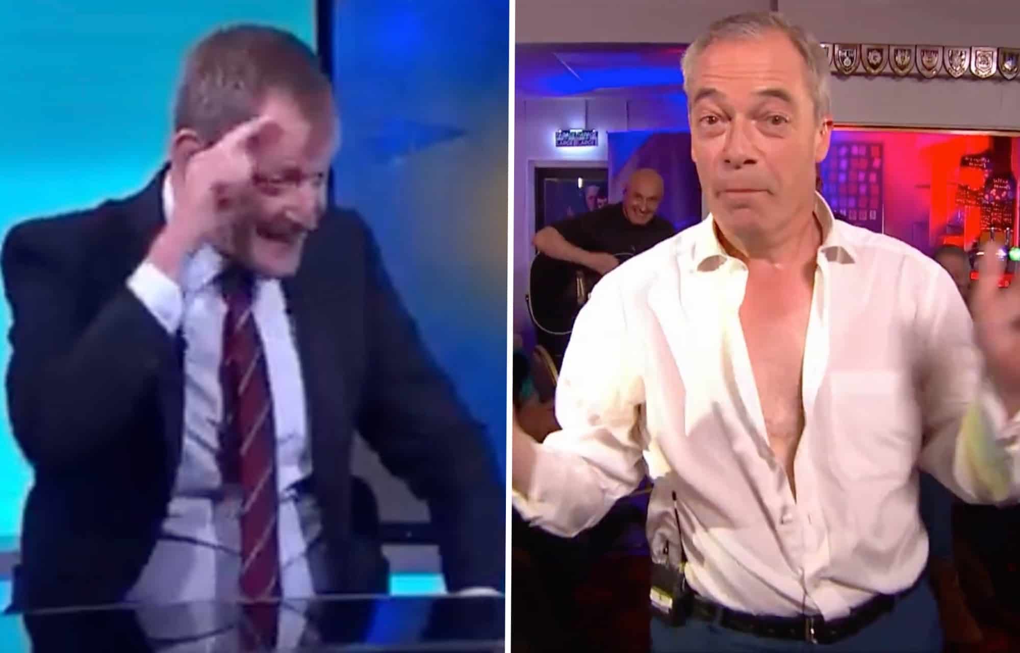 Brexit paradox: Farage strips off to Right Said Fred as Campbell outlines lasting damage