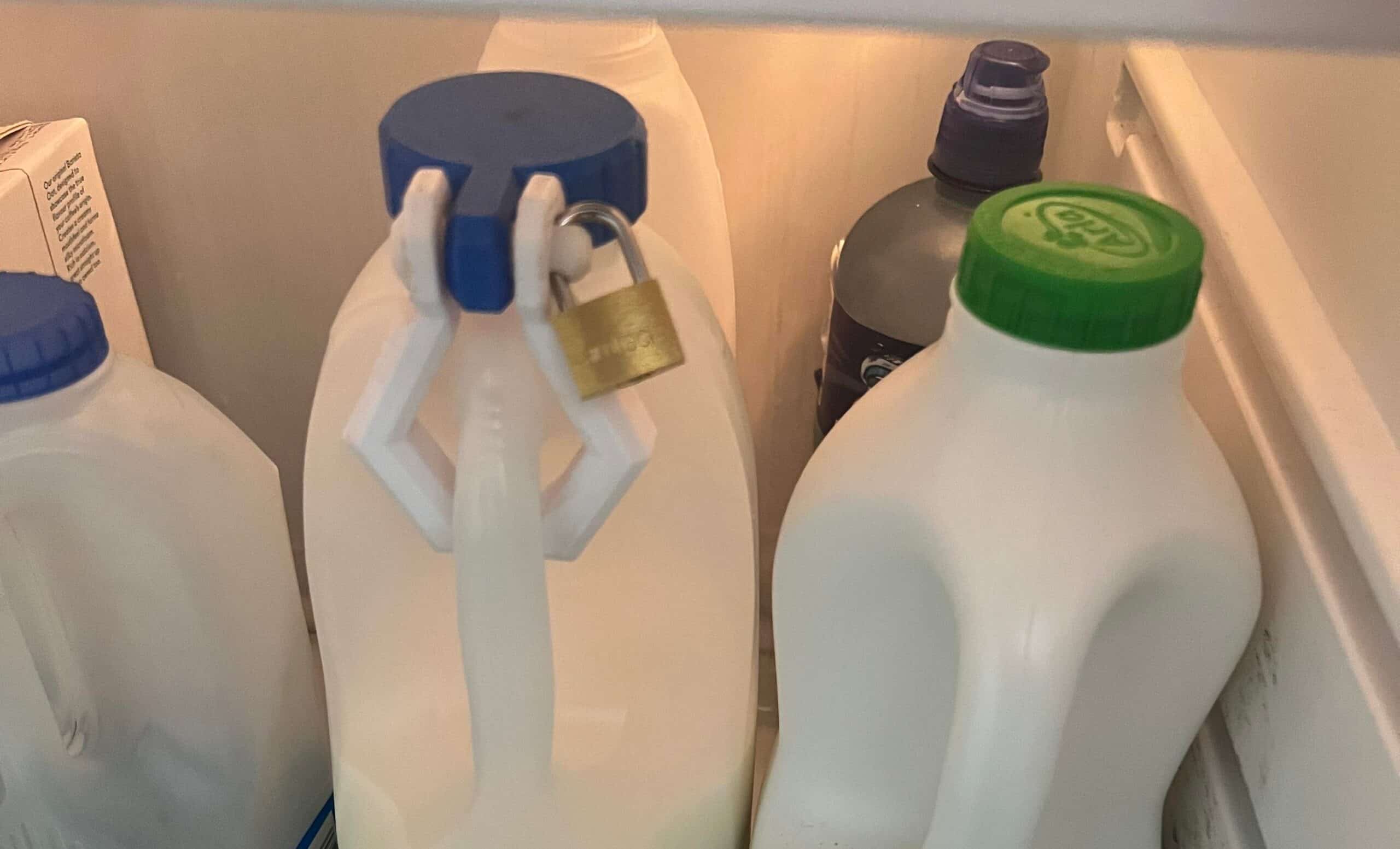 Office employee sparks debate after padlocking milk in communal fridge