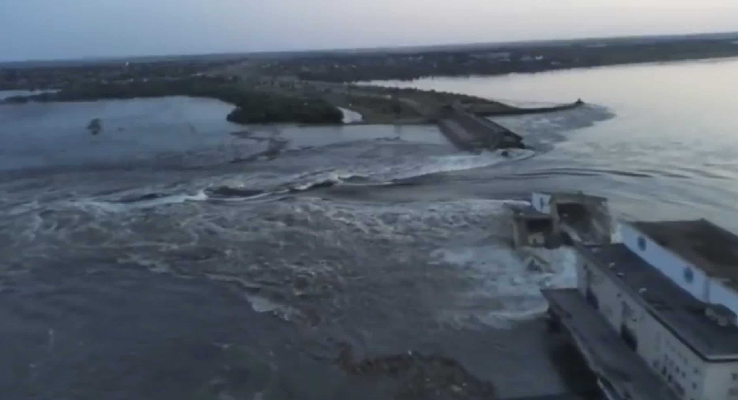 ‘An act of ecocide’: Devastating footage from Ukraine shows damage wrought by dam explosion