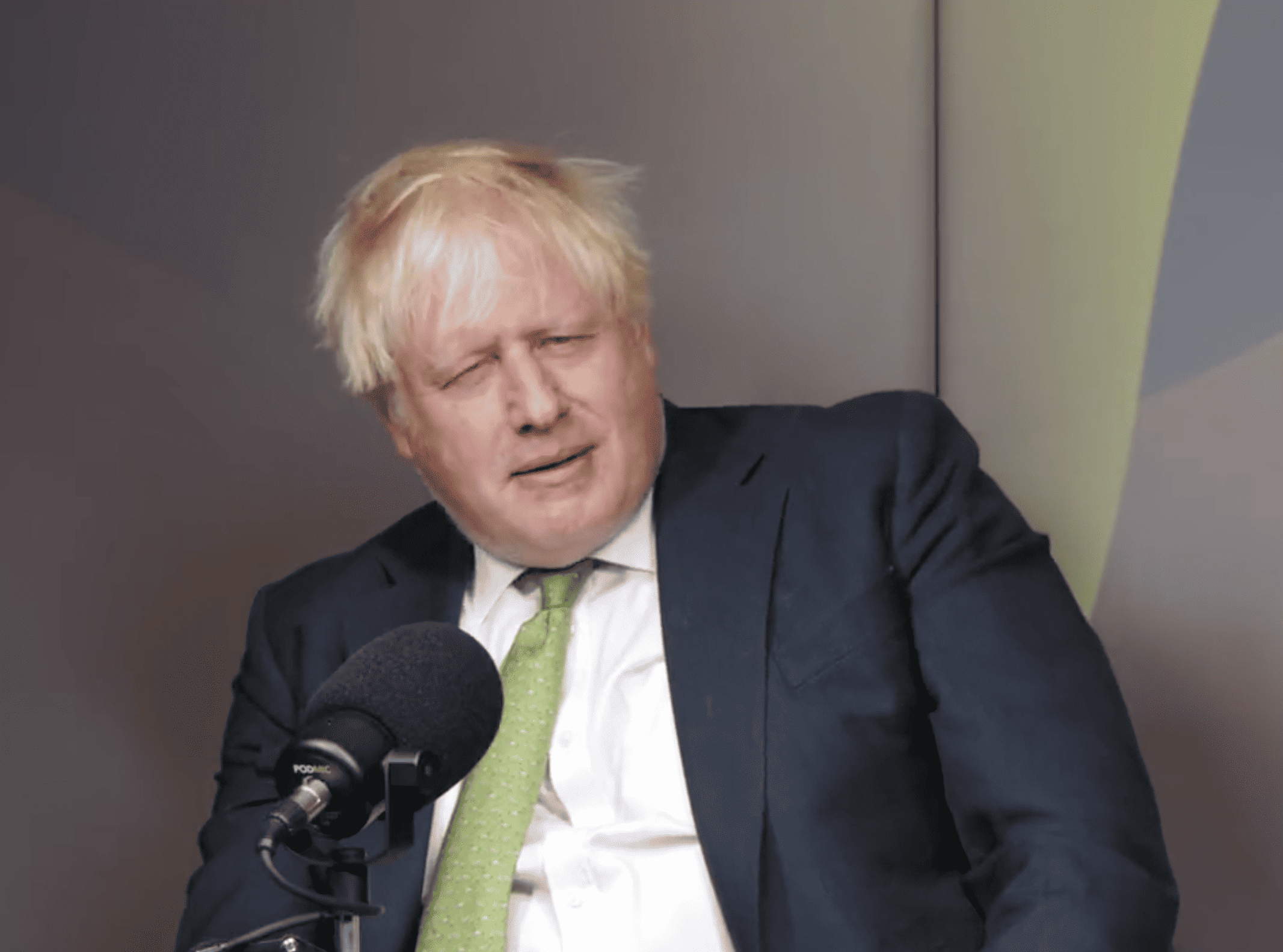 Watch: Boris pretends to snore during interview over Pincher scandal