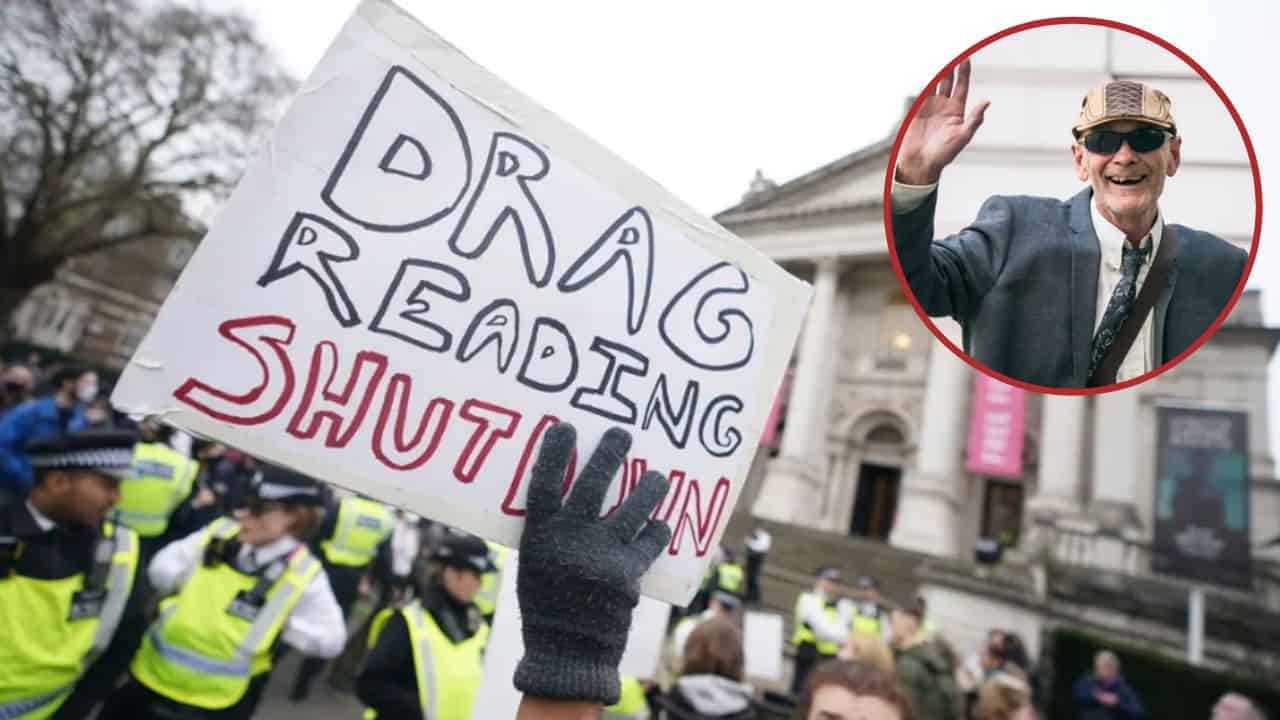 Man ‘aggressive and intimidating’ at protest against drag queen storytime event