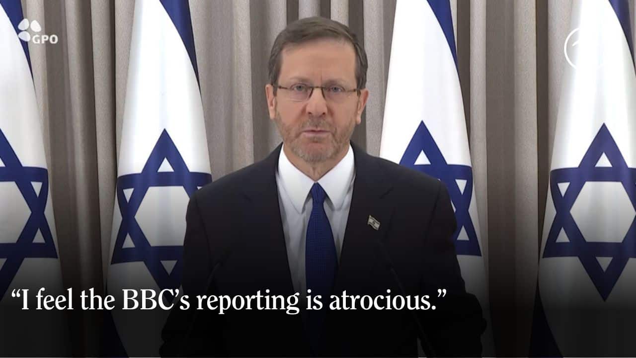 Israel’s President accuses BBC of ‘atrocious’ coverage of Hamas-Israel conflict