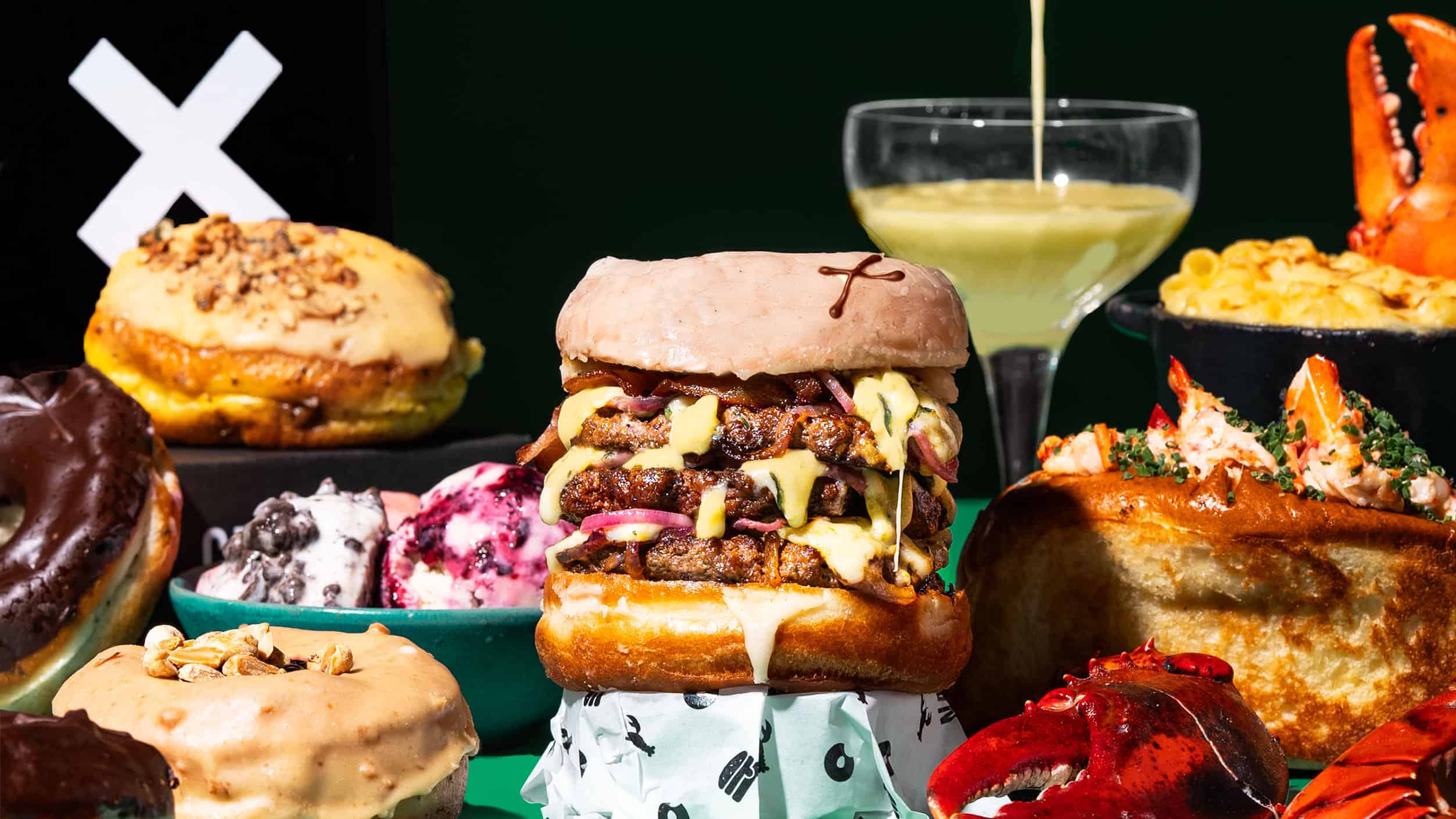 Burger & Lobster collaborate with Crosstown to create Glazed Doughnut Burger