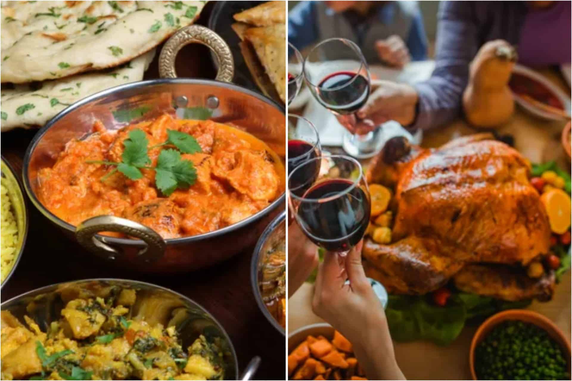 One in six Brits would rather have a curry than a Christmas dinner on 25th December