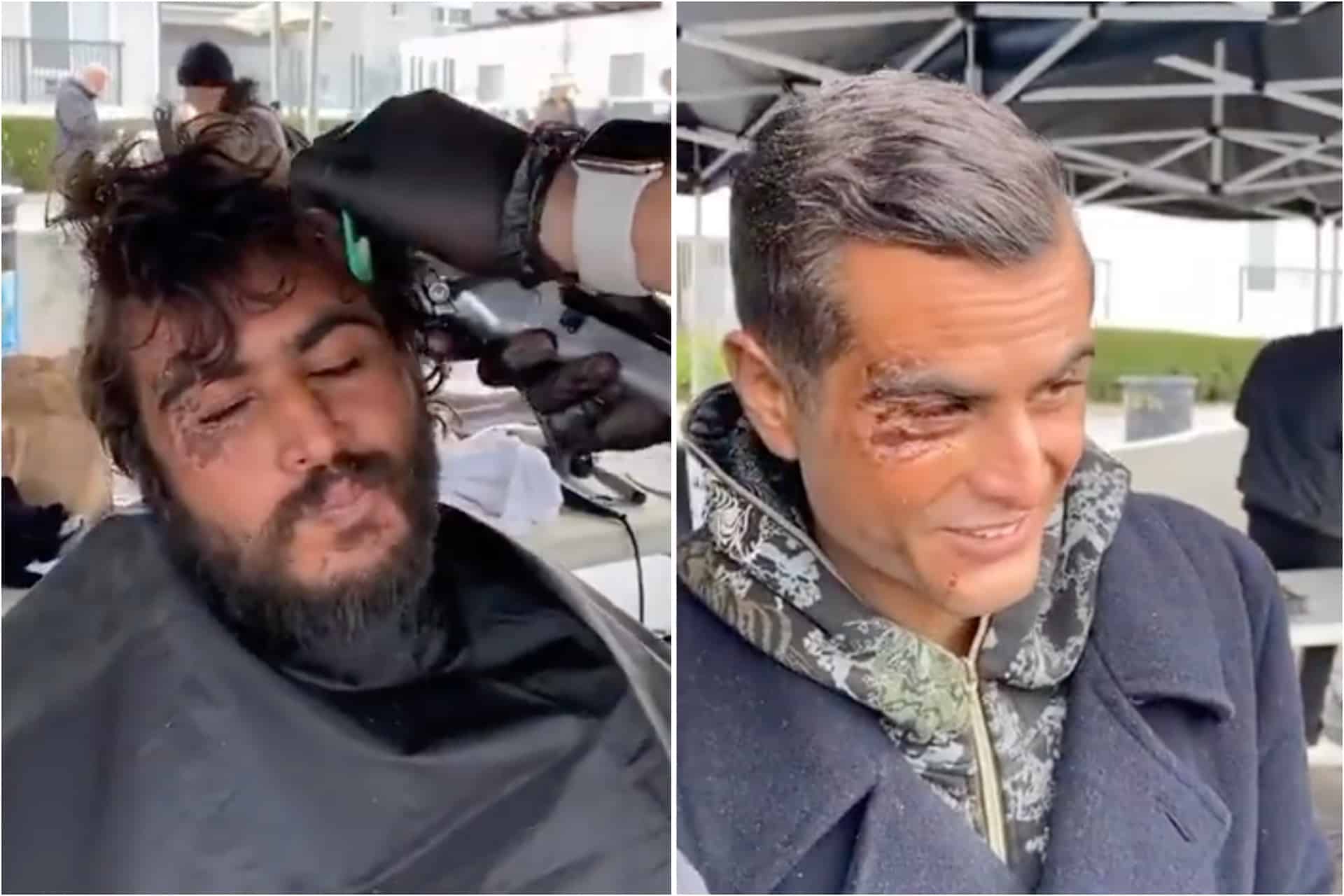 Watch: Homeless man’s response to seeing transformative makeover will restore your faith in humanity