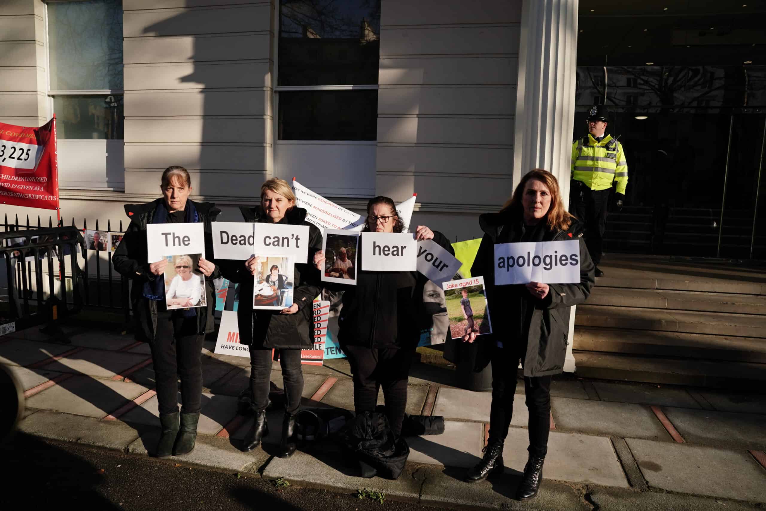 ‘We don’t want your apology’, protesters tell Boris Johnson