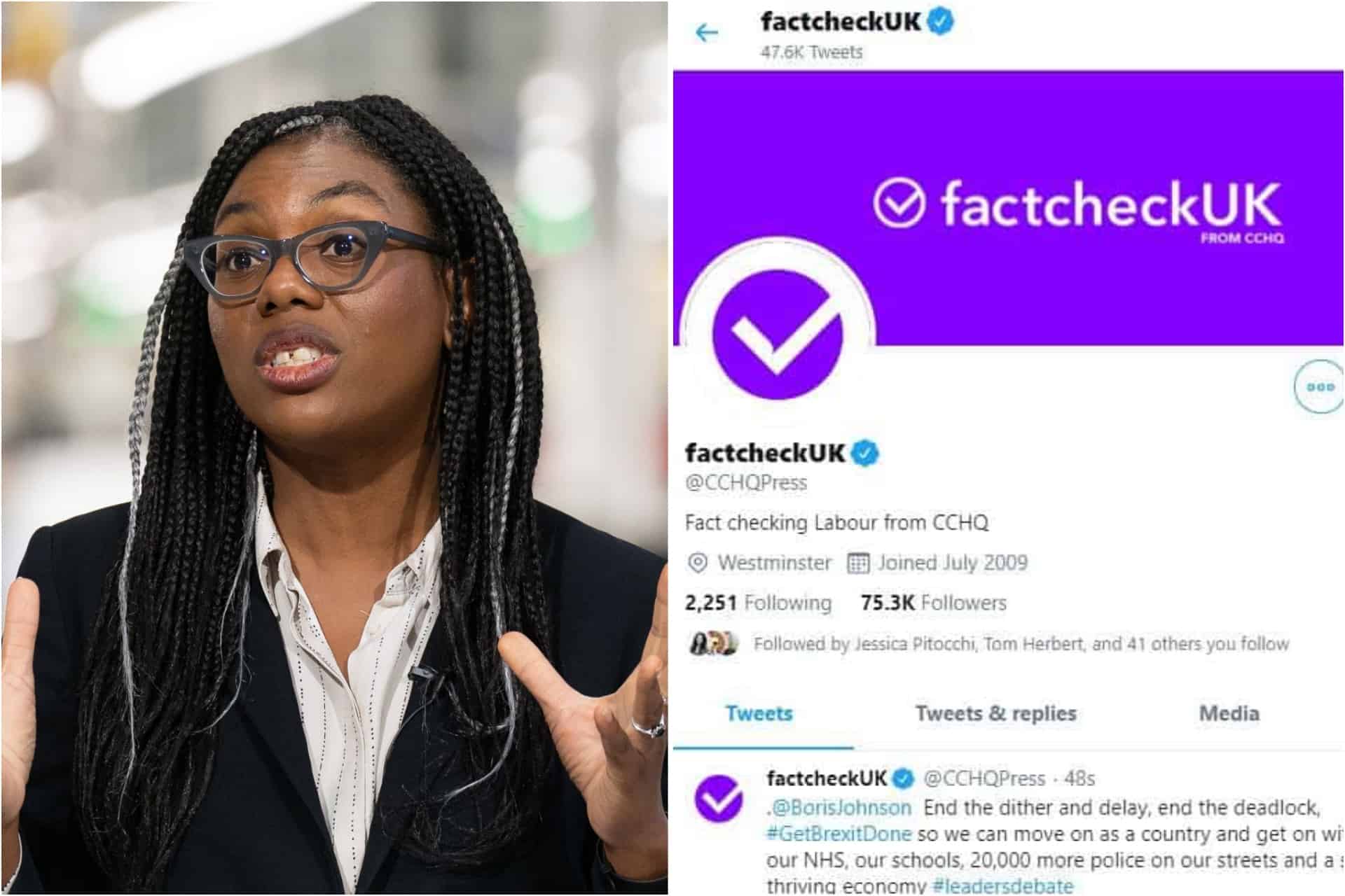 Badenoch, blasting fake fact-checkers, is reminded of Tory Party stunt from 2019