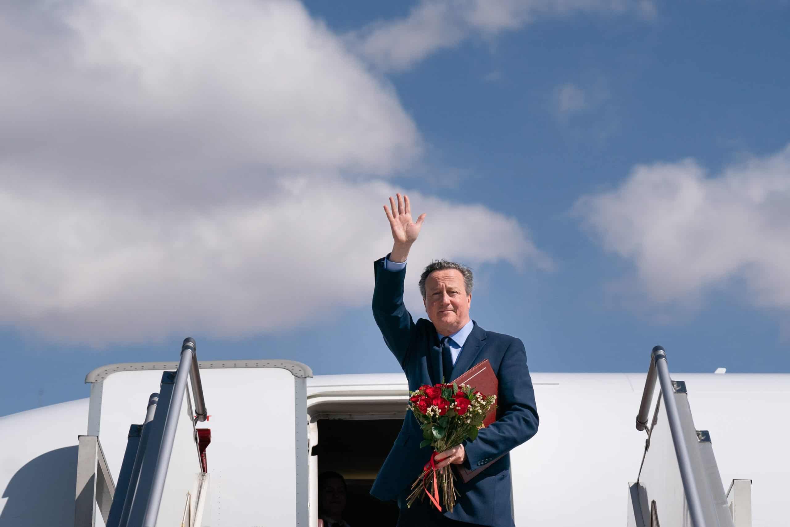 Cameron swans around on £42m luxury jet as Tories prepare to slash sickness benefits