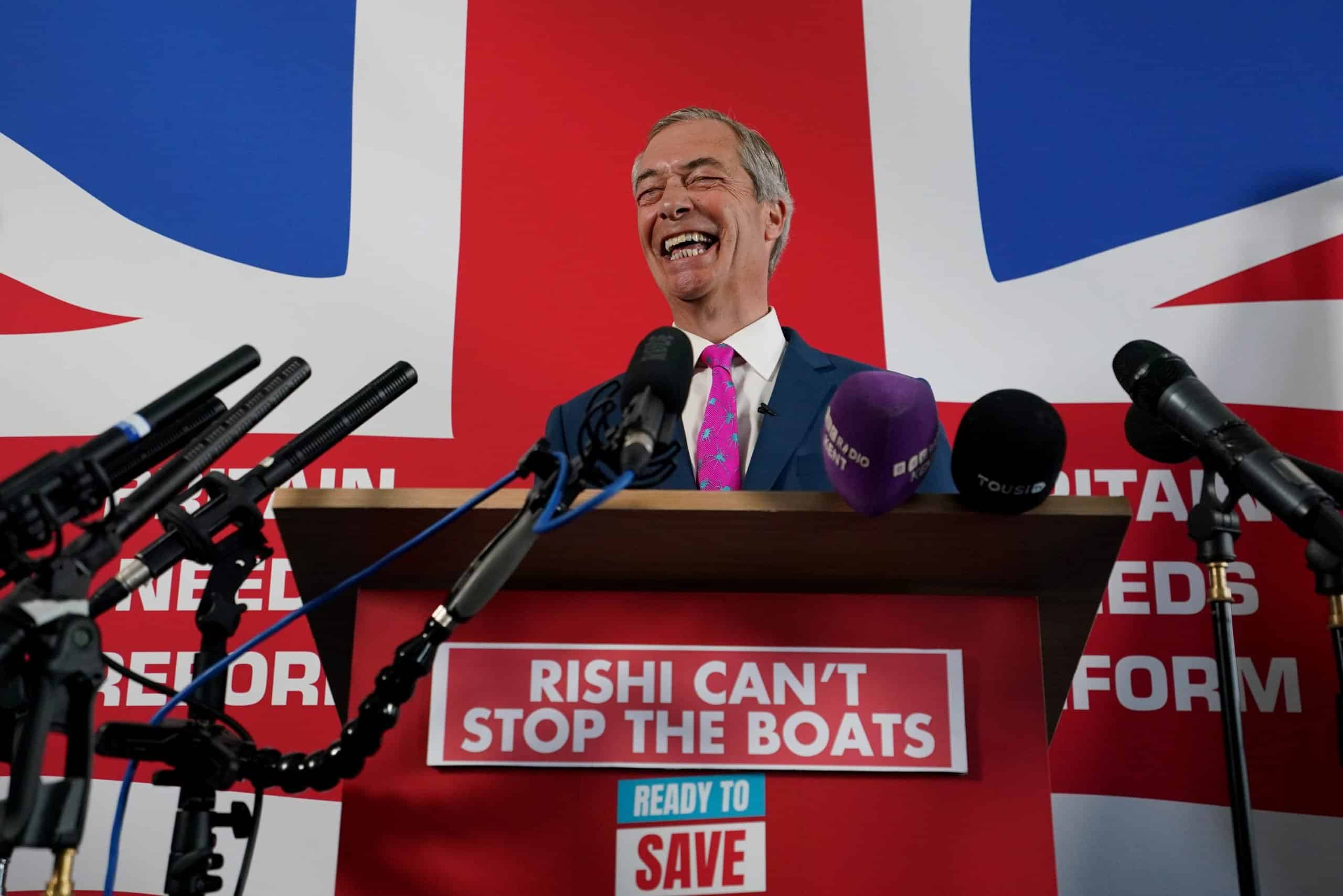 A vote for the Tories is a waste, says Nigel Farage