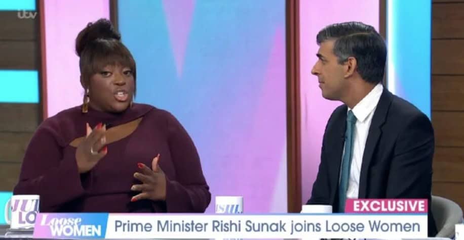 ‘You tell him Judi!’ Love commended by Loose Women viewers for roasting Rishi Sunak