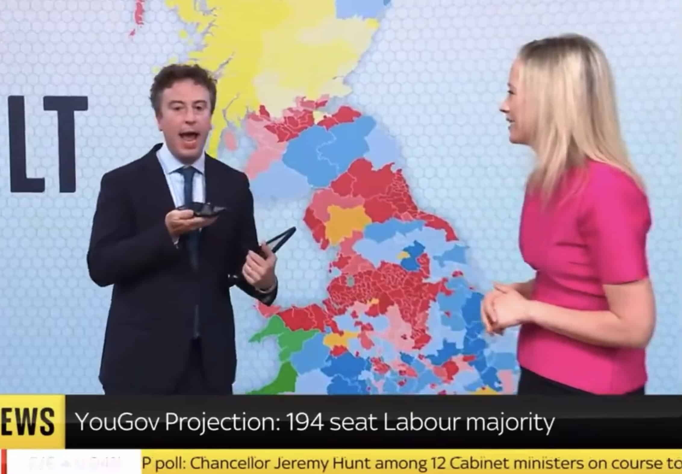 Watch: Moment Shapps calls into Sky News as MRP poll predicts he’s about to lose his seat