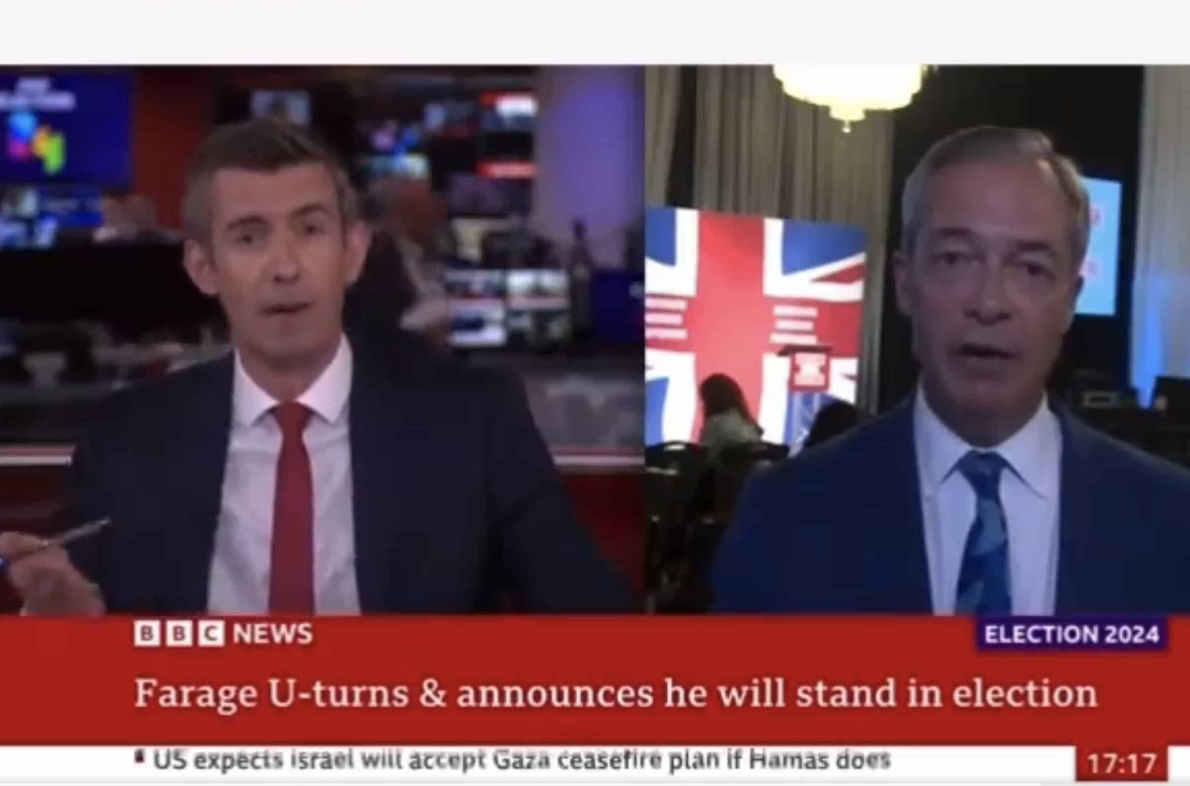 Irritable Farage throws a hissy fit as he’s challenged on elections record