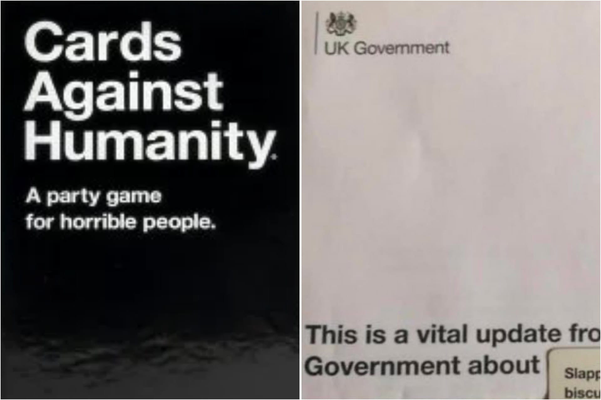 Govt uses same font as Cards Against Humanity in mailings and the results are disgraceful