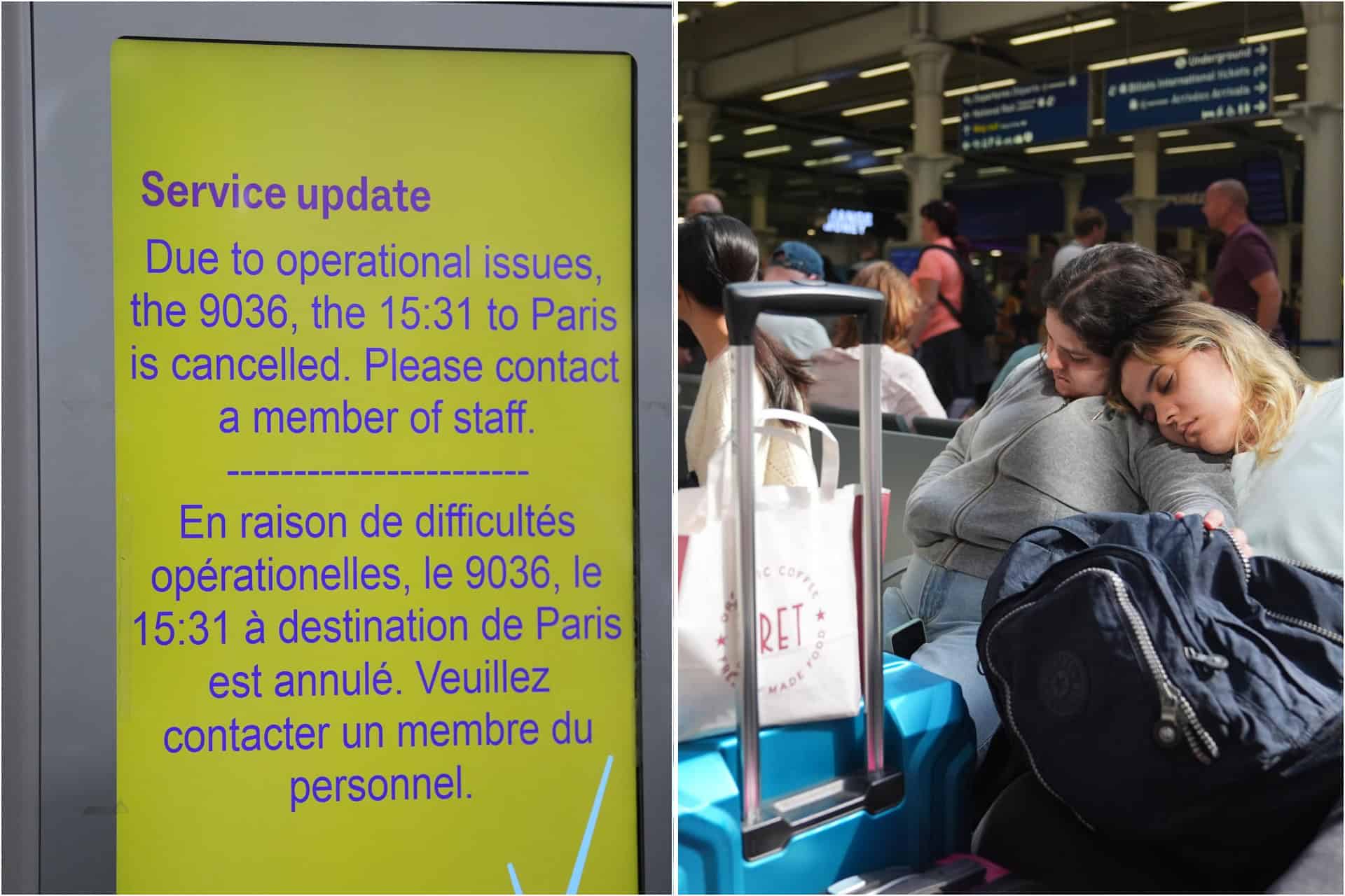 Eurostar tells customers to cancel trips following ‘co-ordinated’ rail vandalism ahead of Olympics