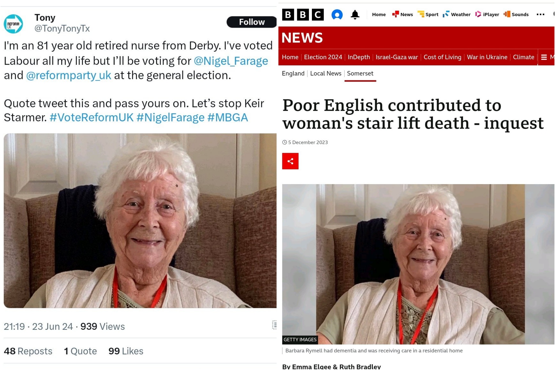 Reform UK supporters accused of using dead pensioners in campaign posts