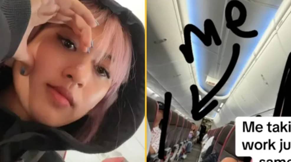 Woman ends up on same flight as boss after taking a sick day