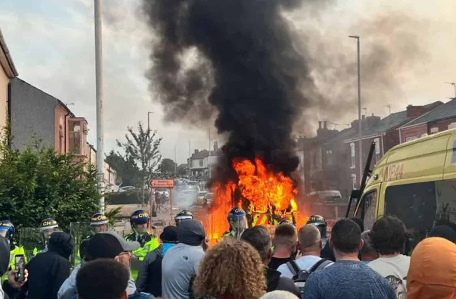 Almost 40 police officers injured at far-right riot in Southport