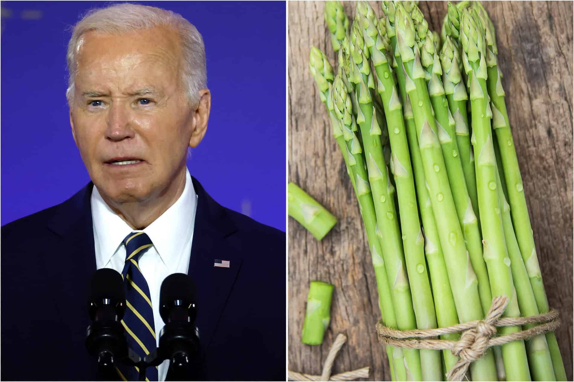 This is the moment an asparagus fortune teller predicted Joe Biden would be replaced live on air