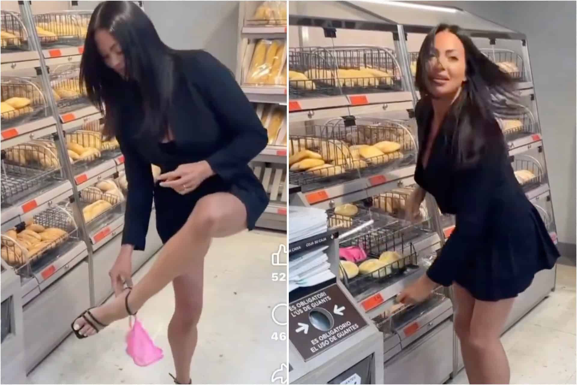 British model filmed leaving underwear in Spanish supermarket bread bin told to leave the country