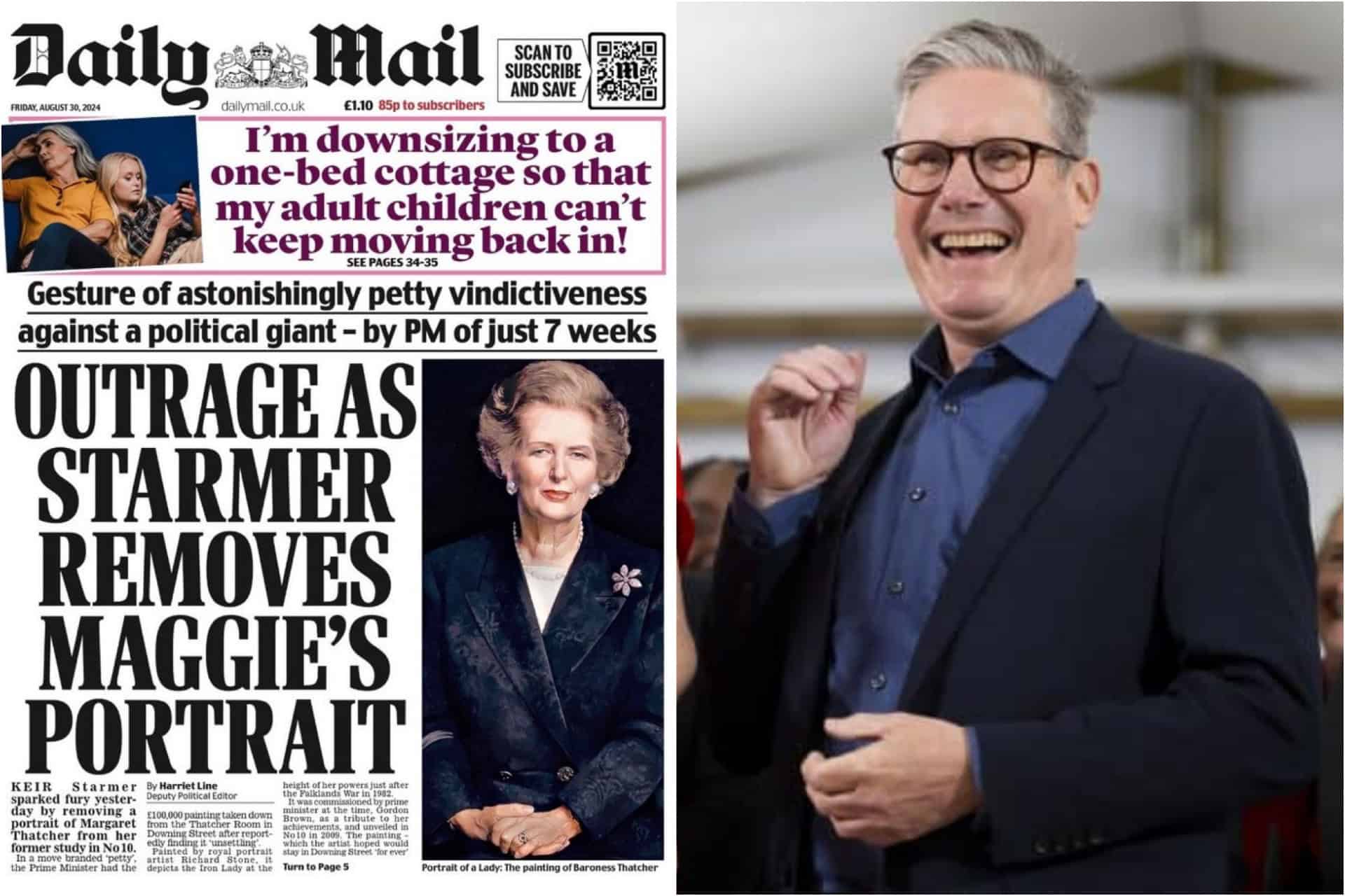 Daily Mail fumes about Thatcher’s portrait being removed