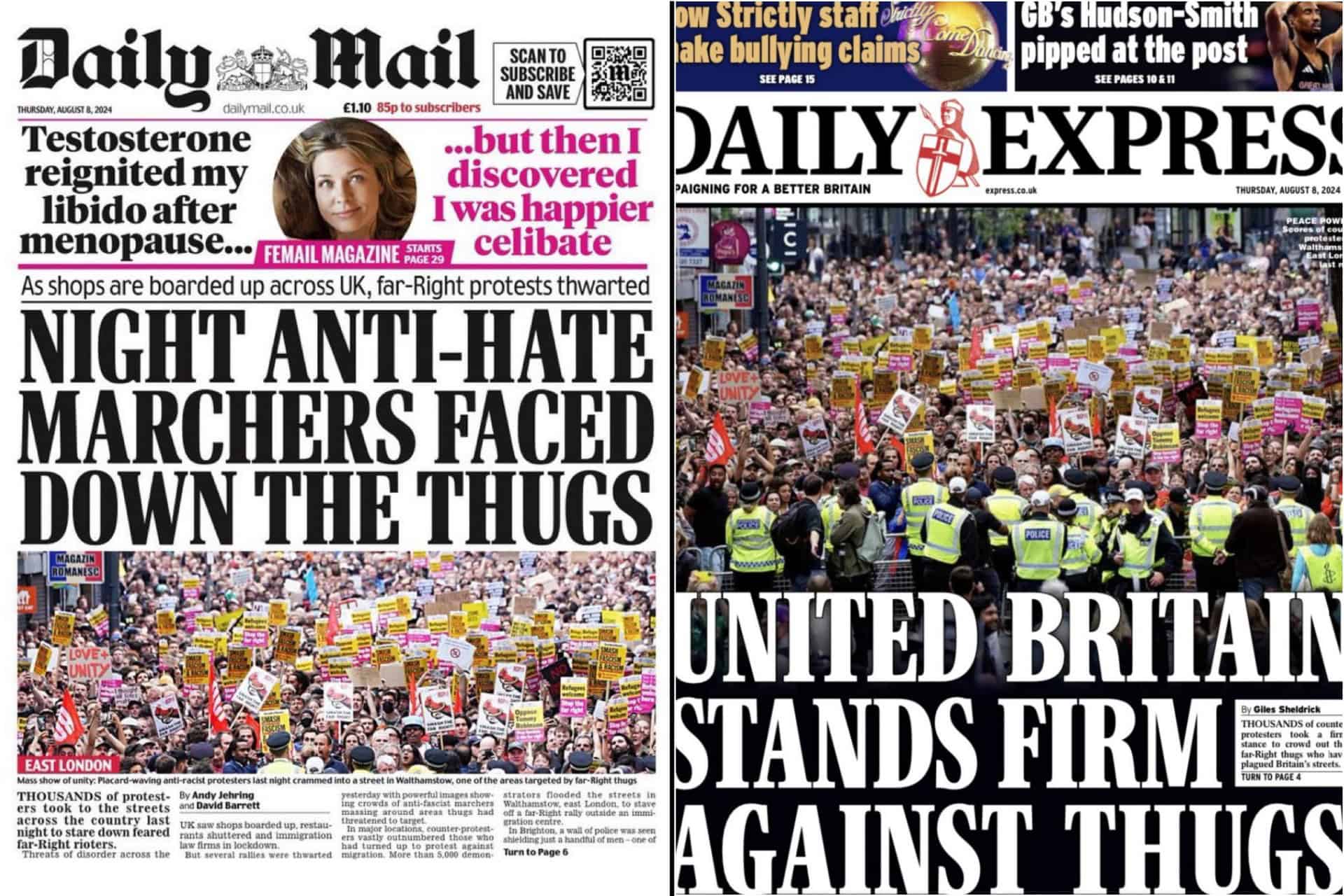 Mail and Express throw weight behind anti-fascist resistance – but the internet never forgets