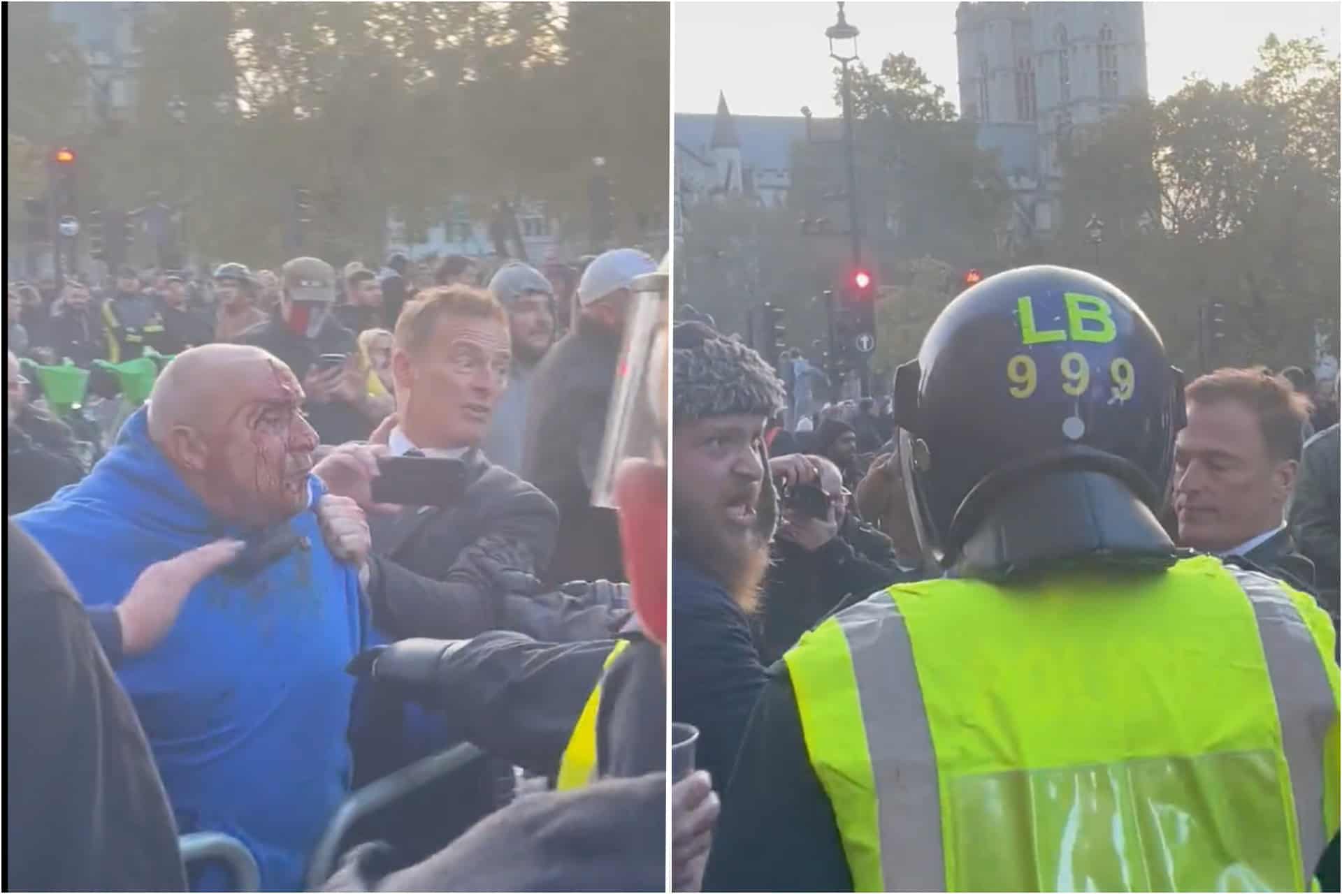 GB News presenter arrested at far-right protest