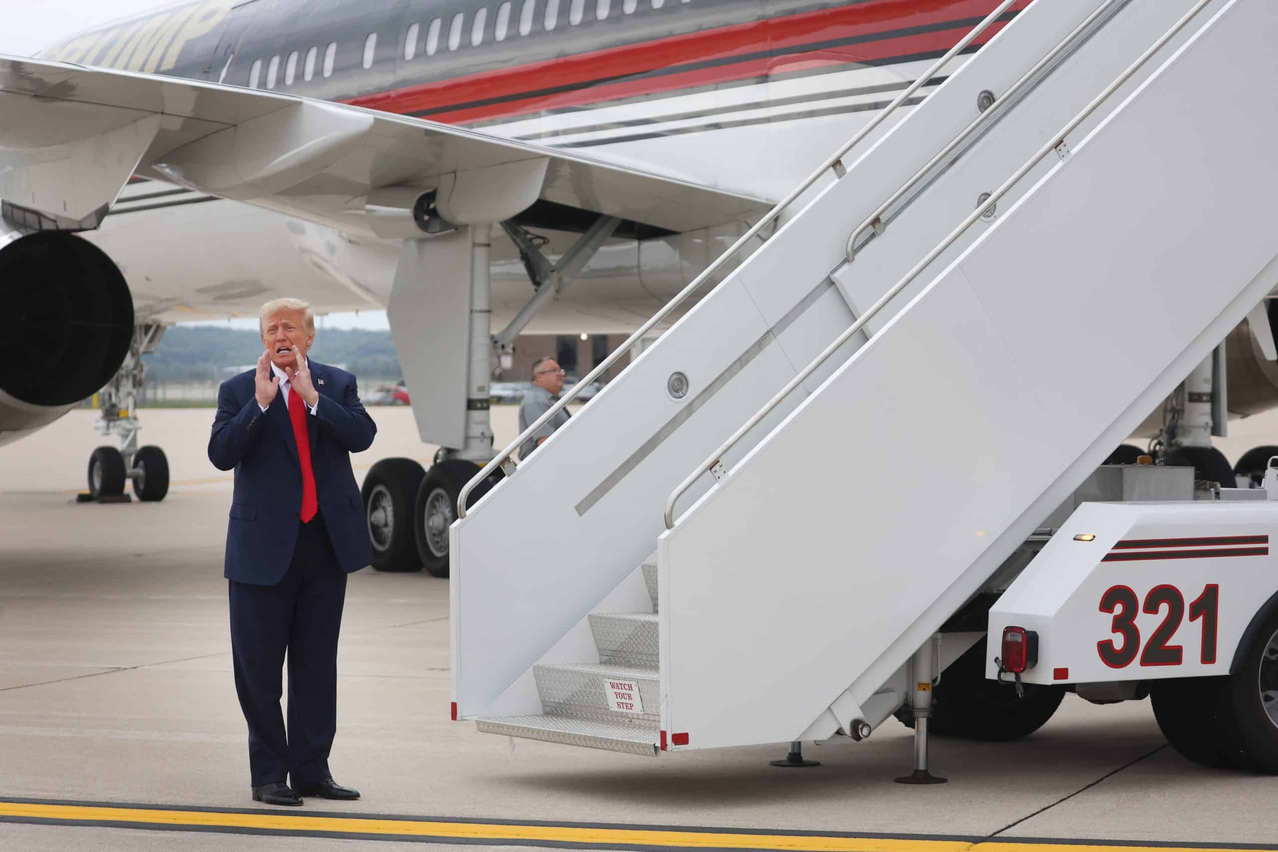 Donald Trump uses jet once owned by Jeffrey Epstein to travel to campaign events