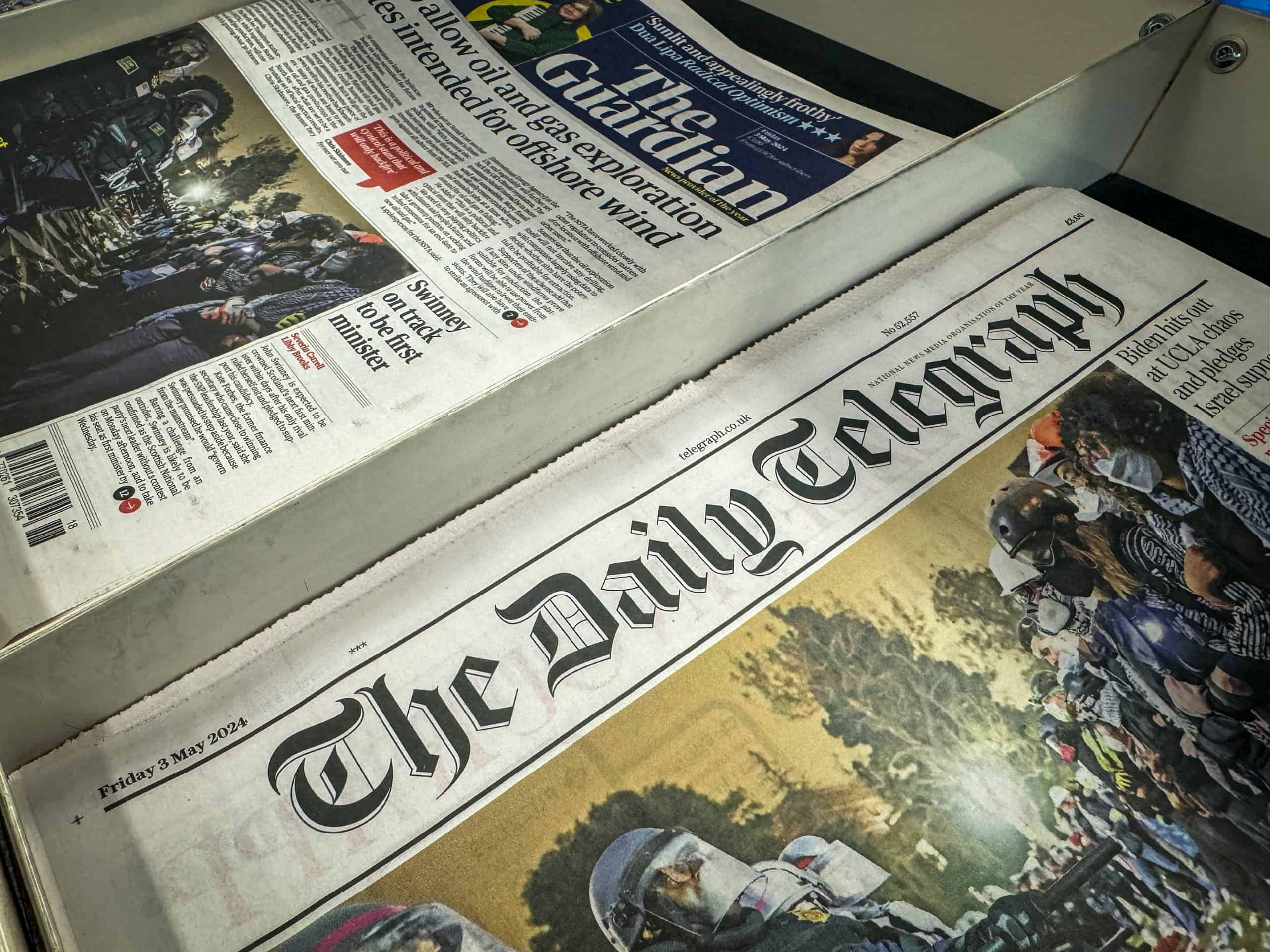 Telegraph called out over ‘shameful both-sidesing’ of UK riots