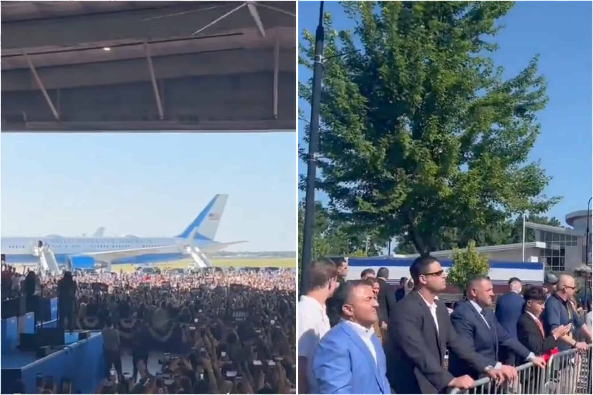 Kamala Harris packs out an airport hangar – JD Vance struggles to fill a sidewalk