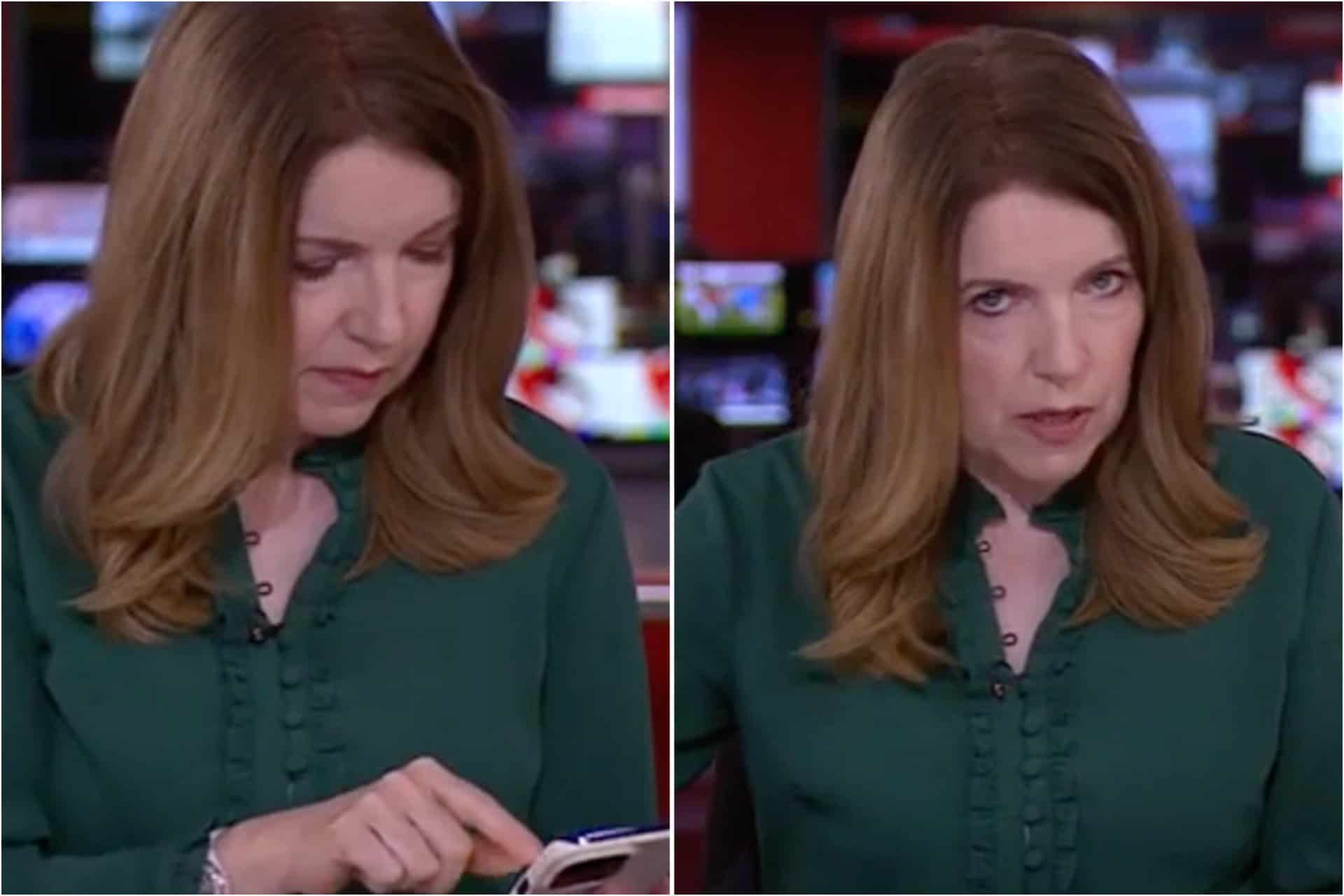 BBC presenter scrolls on her phone for full minute before realising she’s live on air