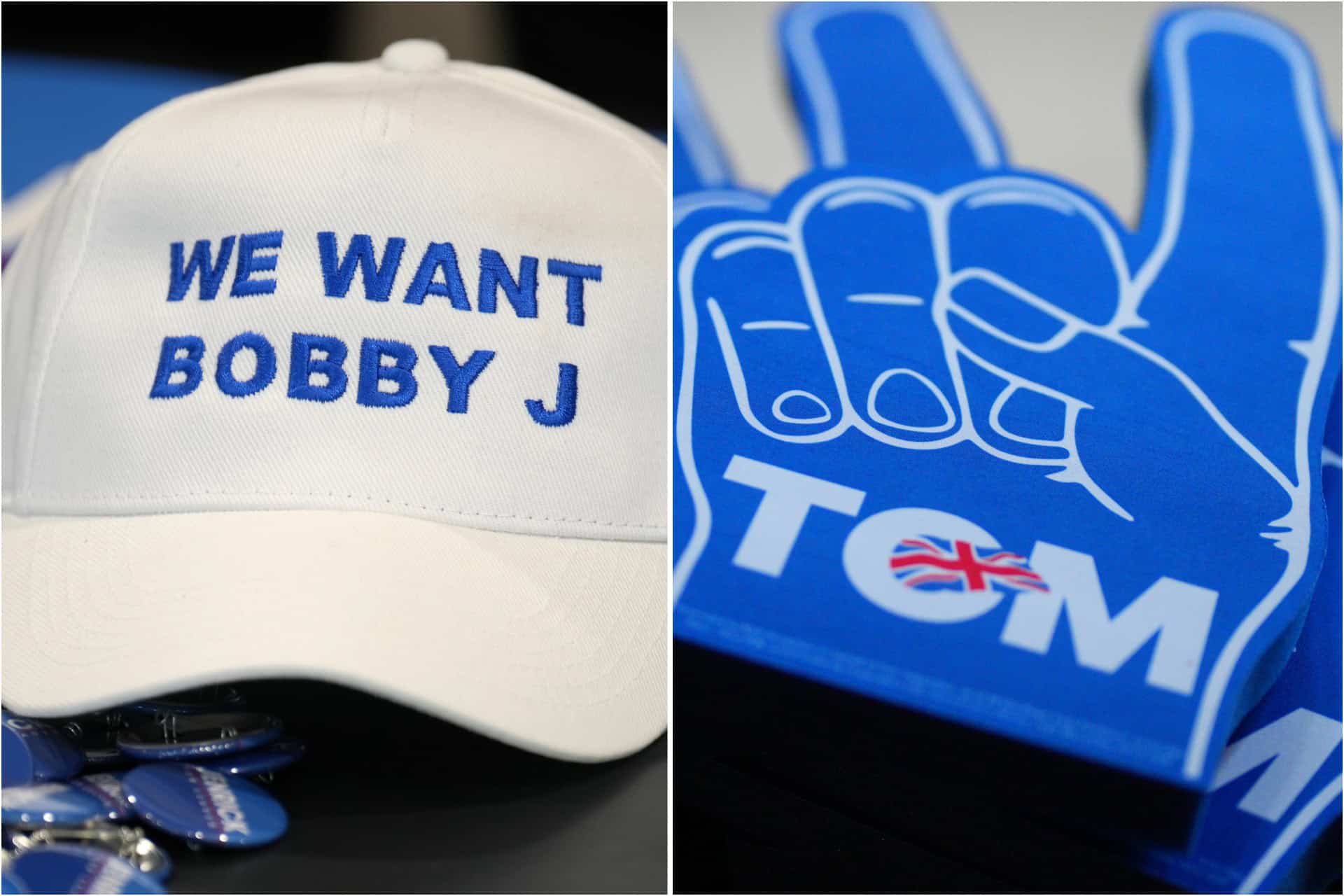 Tom ‘Tugentan’ and ‘Bobby J’ caps among merch at Tory Party Conference