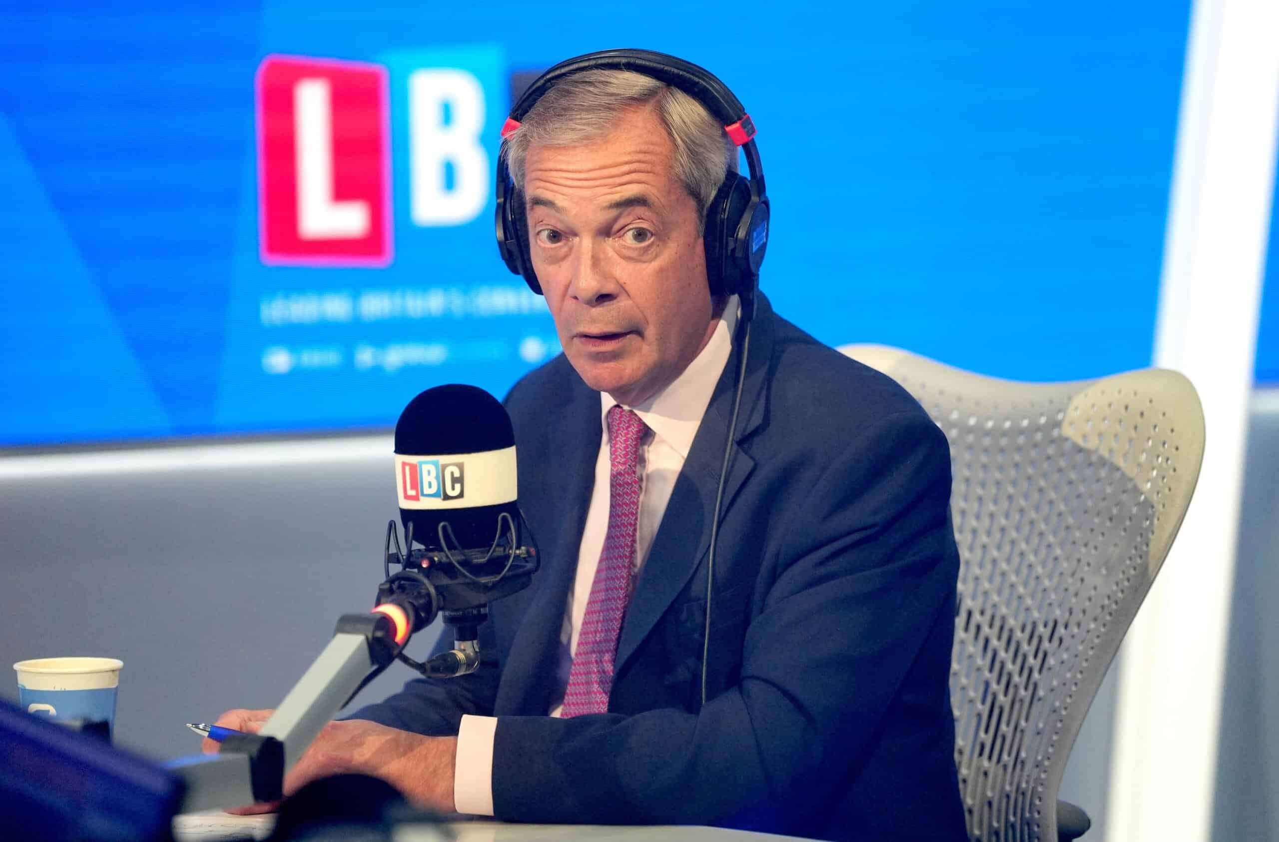 Farage branded O’Brien a ‘moron’ before the LBC man delivered devastating monologue