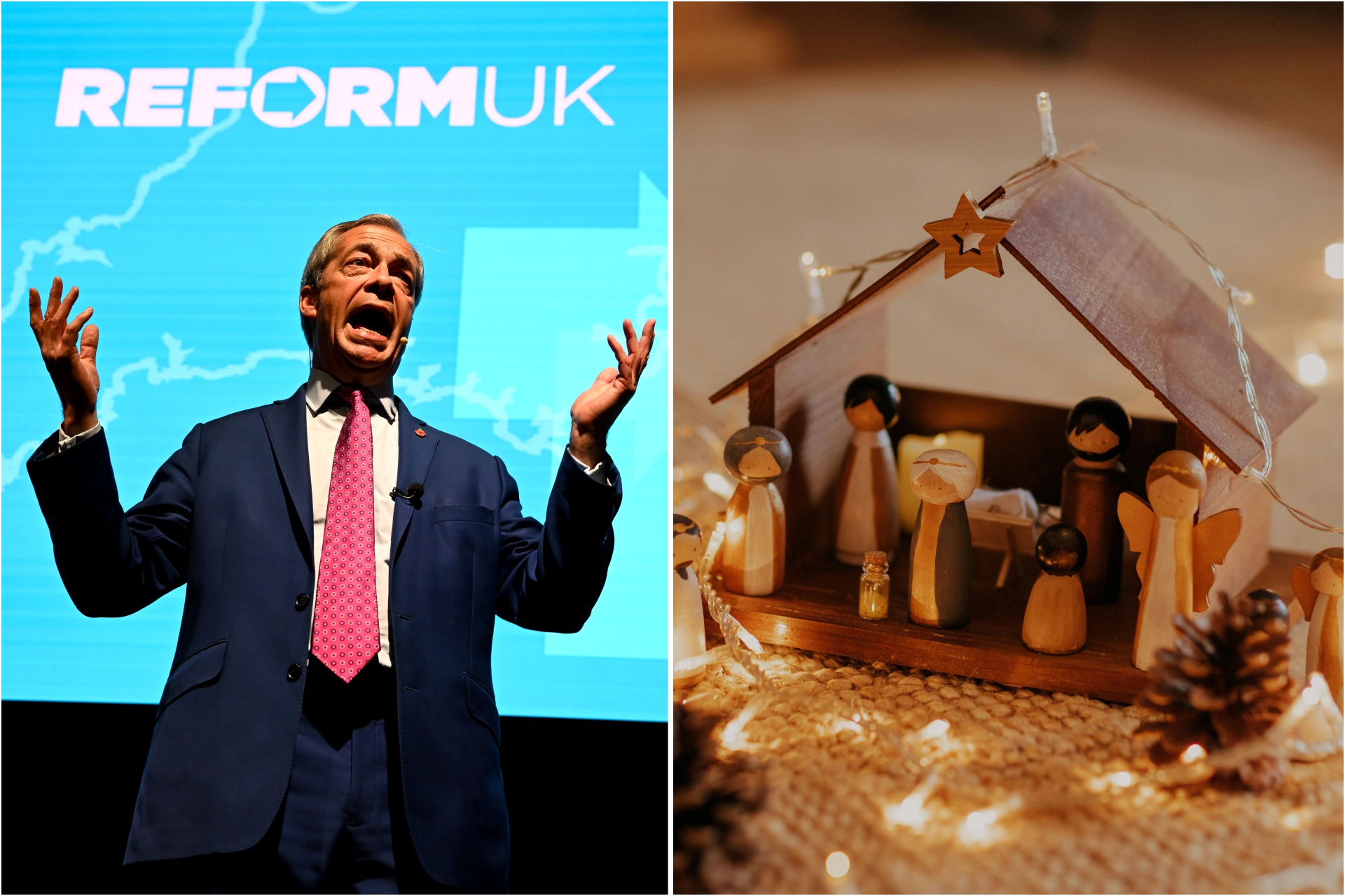 Someone has posted a picture of a Reform UK nativity and it’s spot on